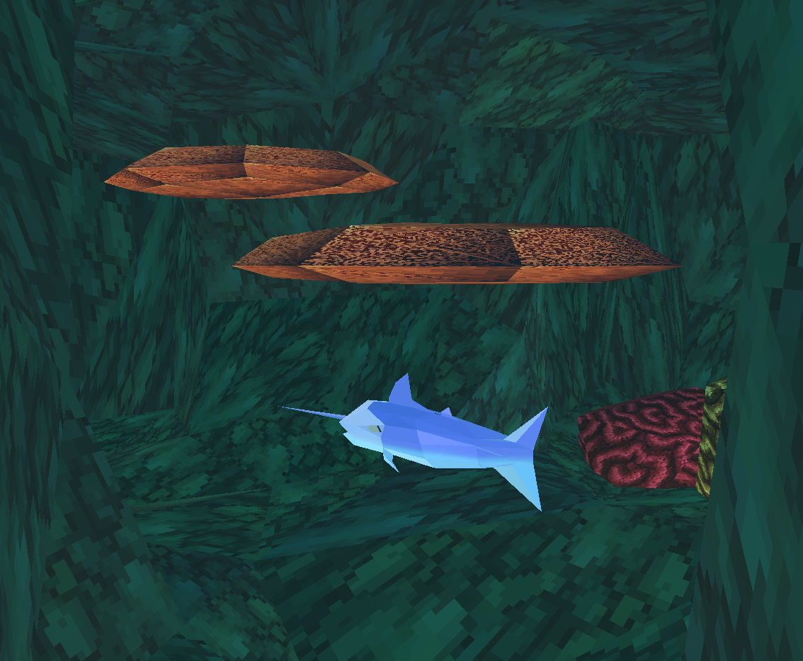 Fish in the aquatic floor